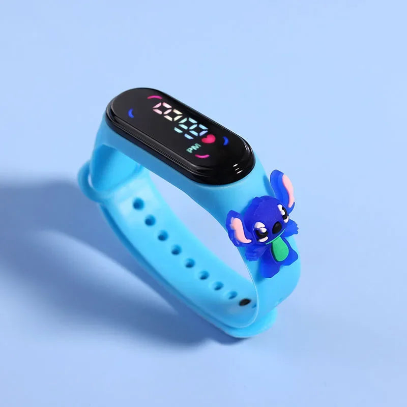 New Disney Mickey Mouse Minnie Avengers Spiderman LED Student Kids Sports Touch Cartoon Electronic Watch Boys Girls Toys Gifts