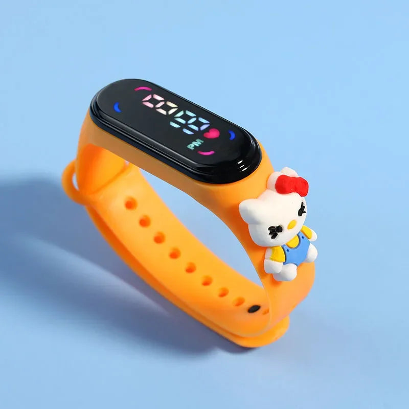 New Disney Mickey Mouse Minnie Avengers Spiderman LED Student Kids Sports Touch Cartoon Electronic Watch Boys Girls Toys Gifts