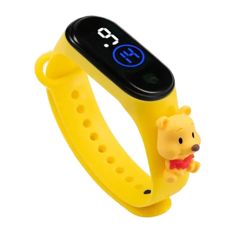 New Disney Mickey Mouse Minnie Avengers Spiderman LED Student Kids Sports Touch Cartoon Electronic Watch Boys Girls Toys Gifts