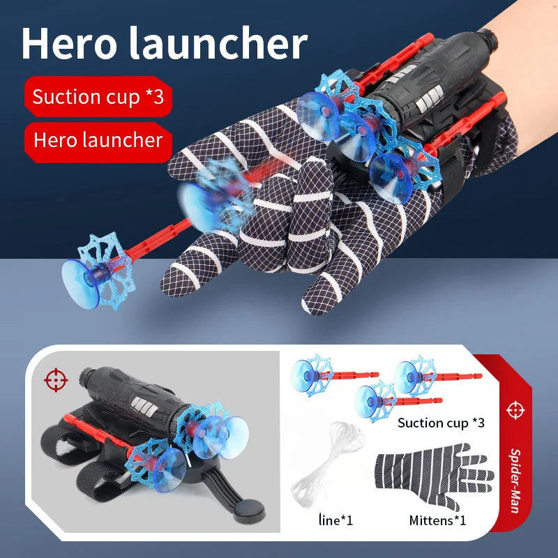 Novo para homem aranha figura de ação anime personagens crianças brinquedos role play luva lançador conjunto brinquedo de pulso conjunto figuras hobbies